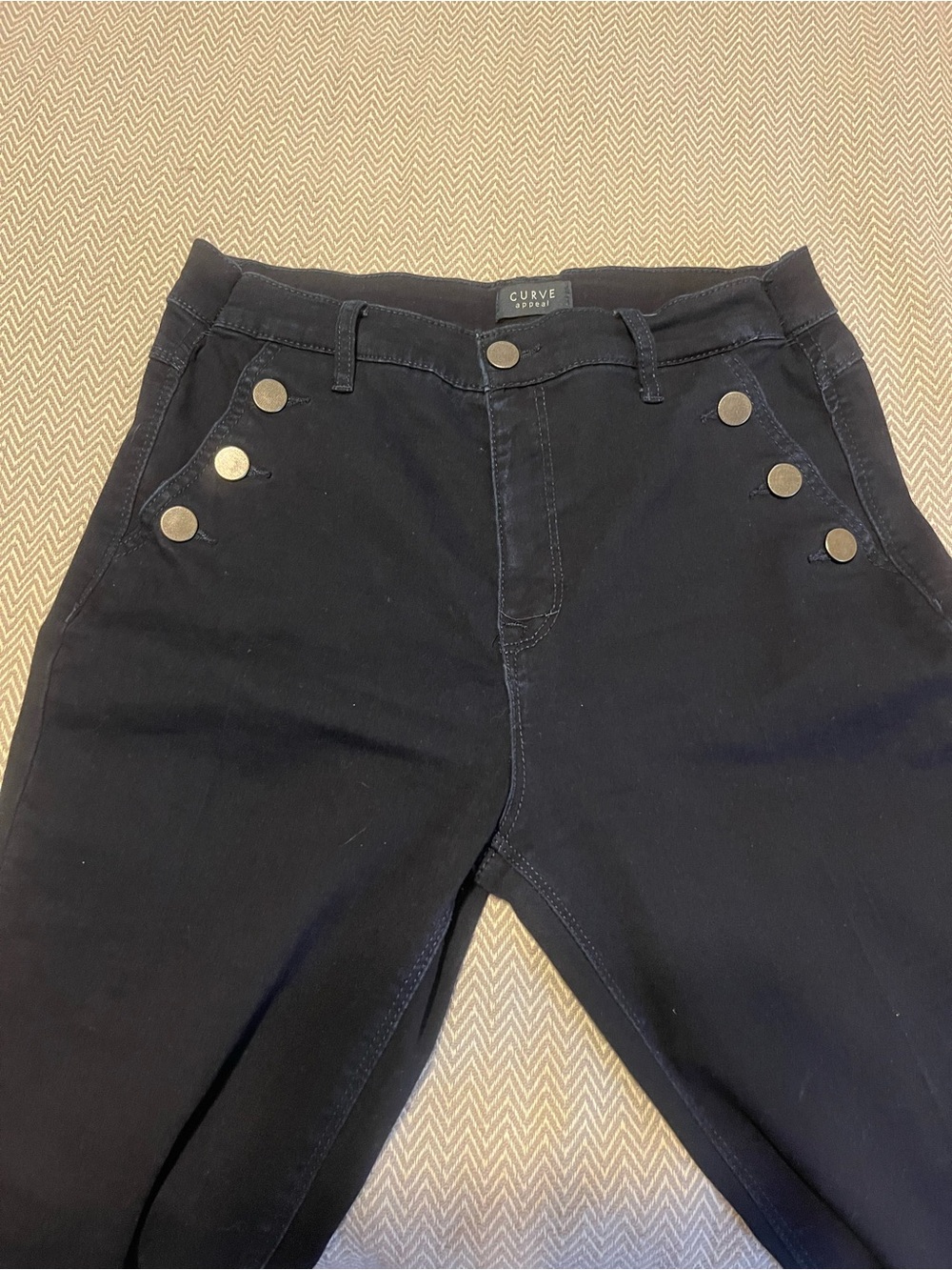 Curve Appeal Dark Indigo Wash Flare Leg Sailor Jeans. Size 10/30. - Picture 4 of 7